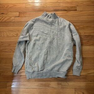 Aerie Gray Longsleeve Oversized Turtleneck Pullover with Pockets - Size XXS